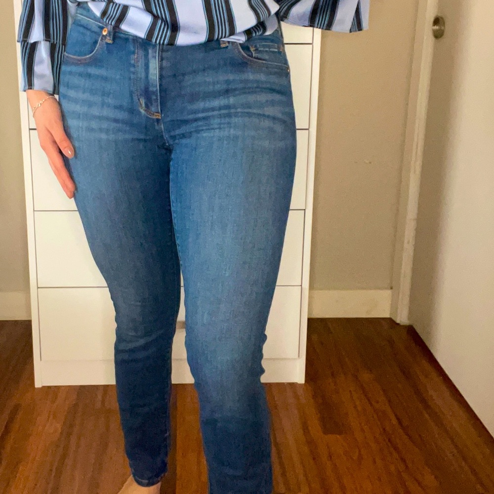 Medium wash skinny jeans